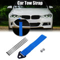 Tow Strap Set with Front Bumper Trailer Hook for Car Truck SUV (Universal)