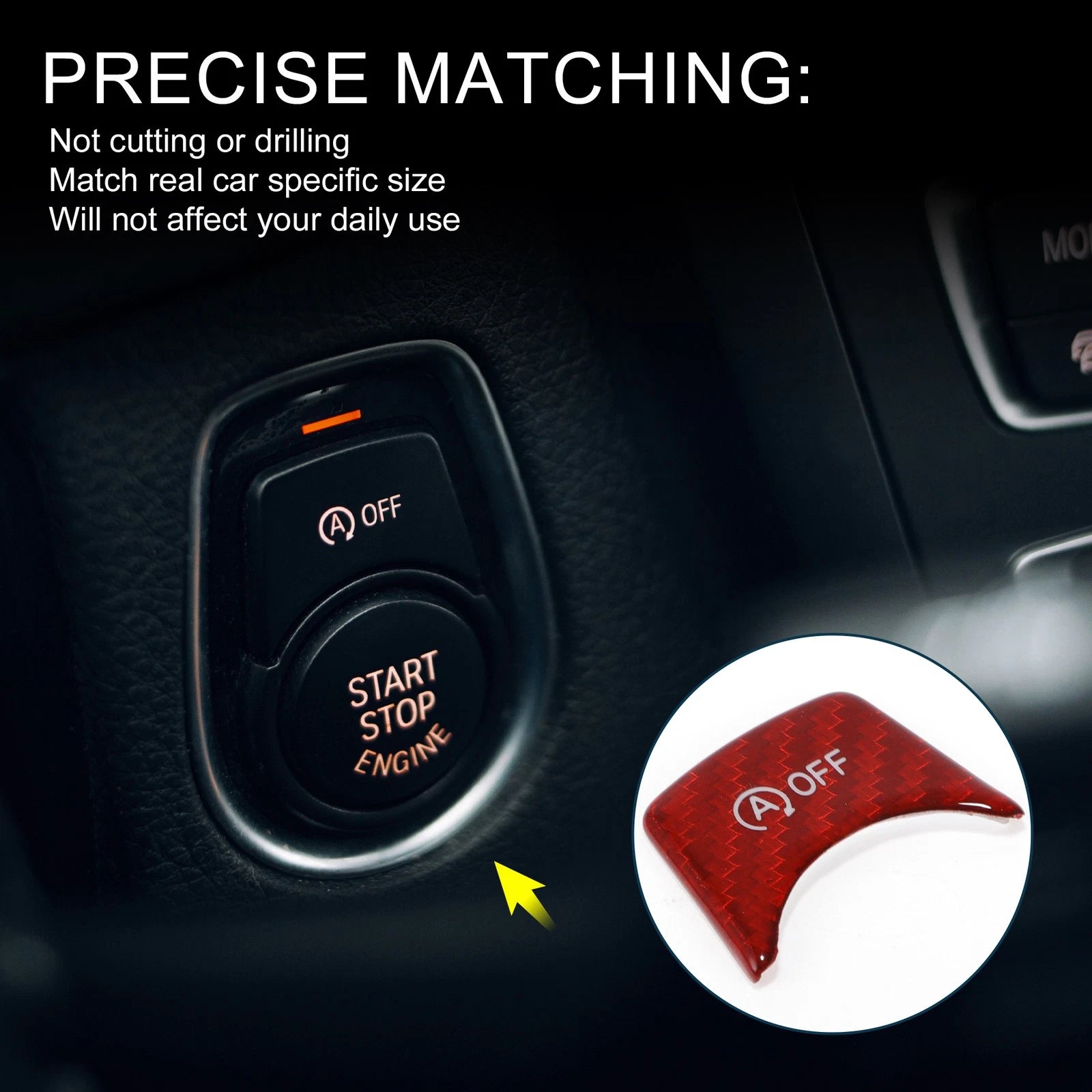 Engine Start Stop Button Cover Replacement for BMW 3 4 Series G20 F30 (2019–2021)