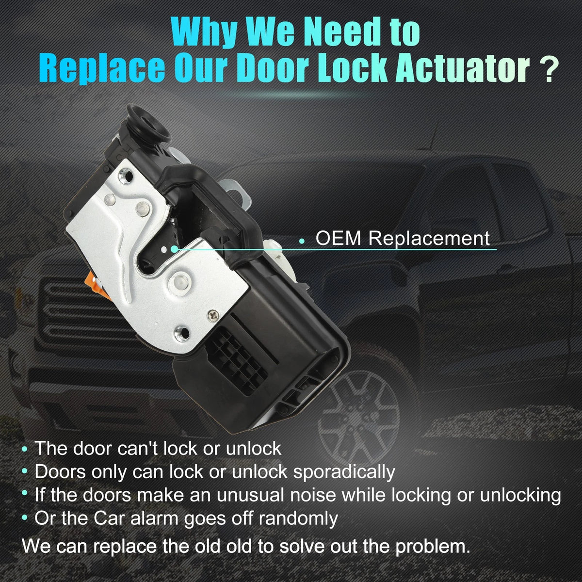 Power Door Lock Actuator Motor for Cadillac CTS (2003–2019) 22791036