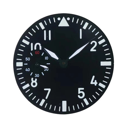 38.9mm Black Watch Dial + Hands for ETA 6497