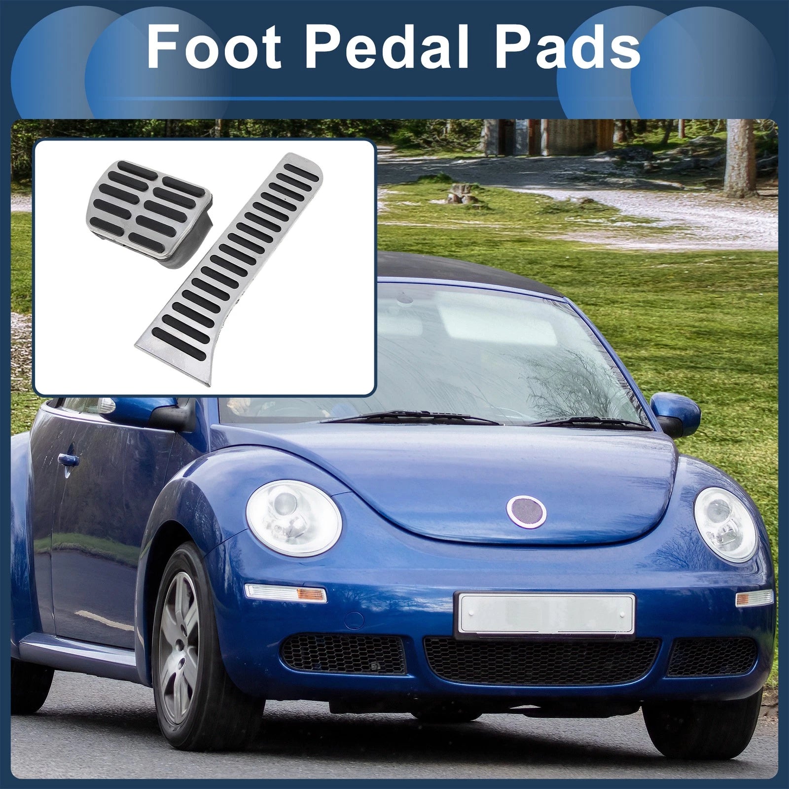 Automatic Footrest Pedals Cover Set for Volkswagen Beetle (2012–2019)