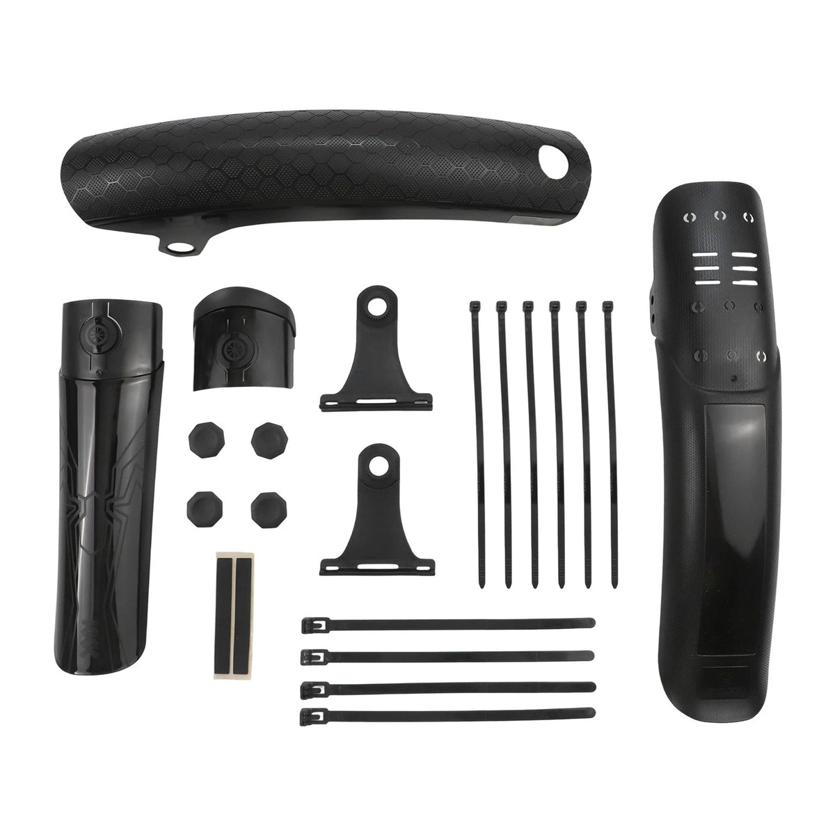 Adjustable Angle Front and Rear Mudguards for Off-Road Bicycles
