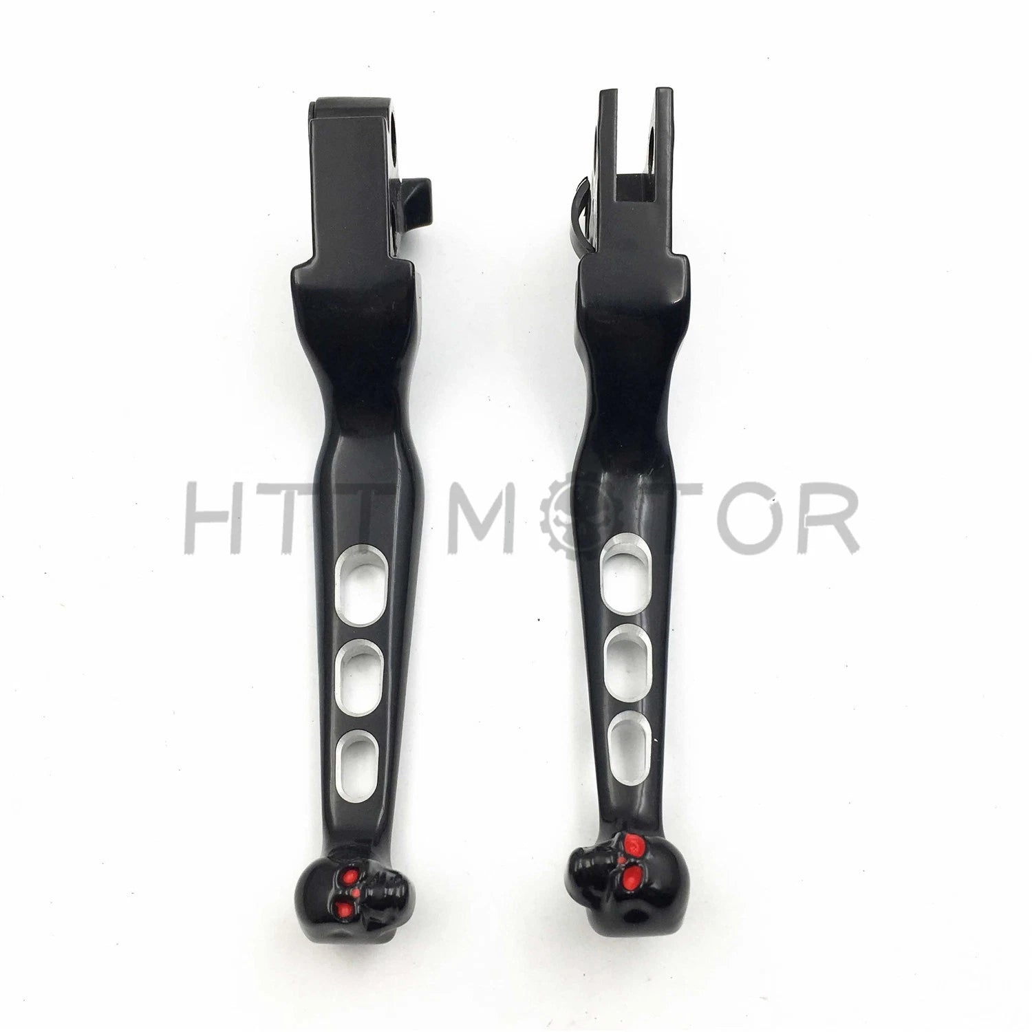 Black Smooth Wide Blade Levers for Harley-Davidson Road King (2014–2023)