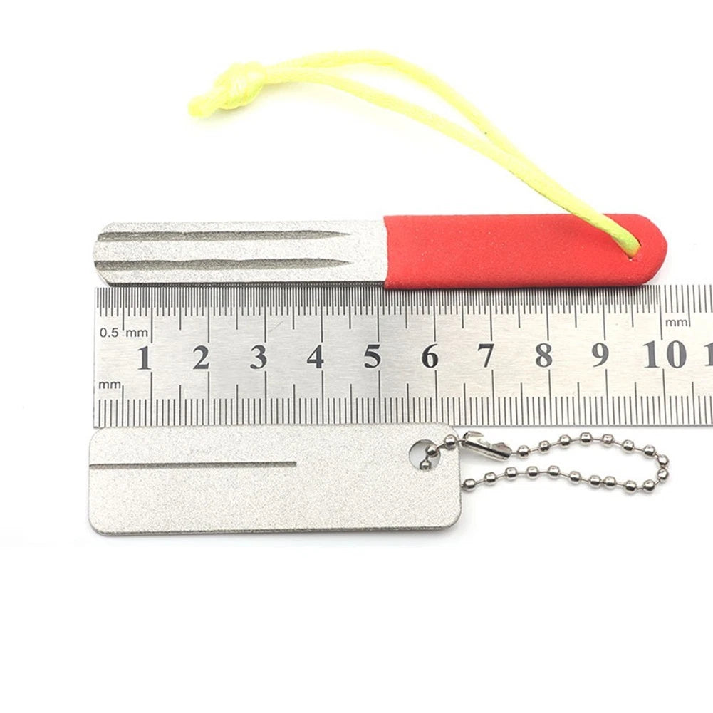 Fishing Hook File Sharpener with Dual Grit Groove Tool