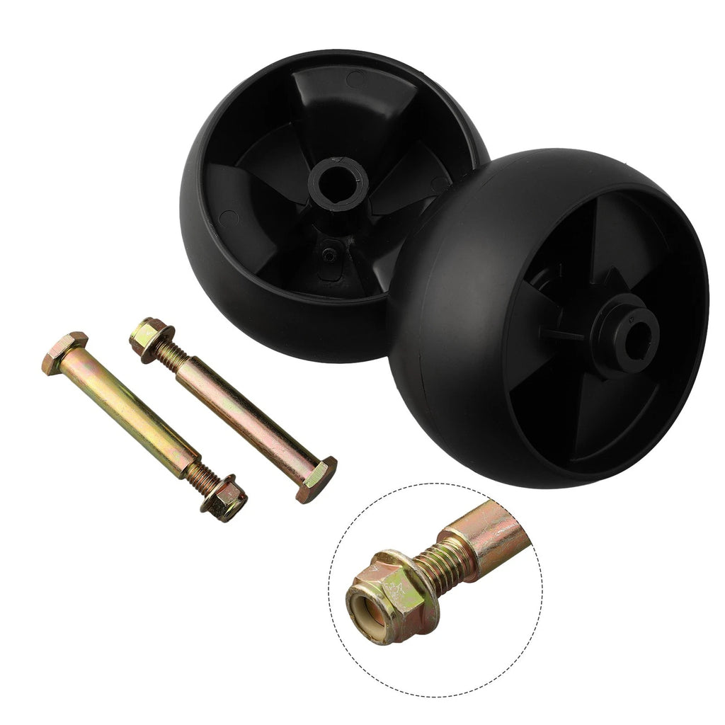 2X Deck Wheels for (5 Inch, Black)