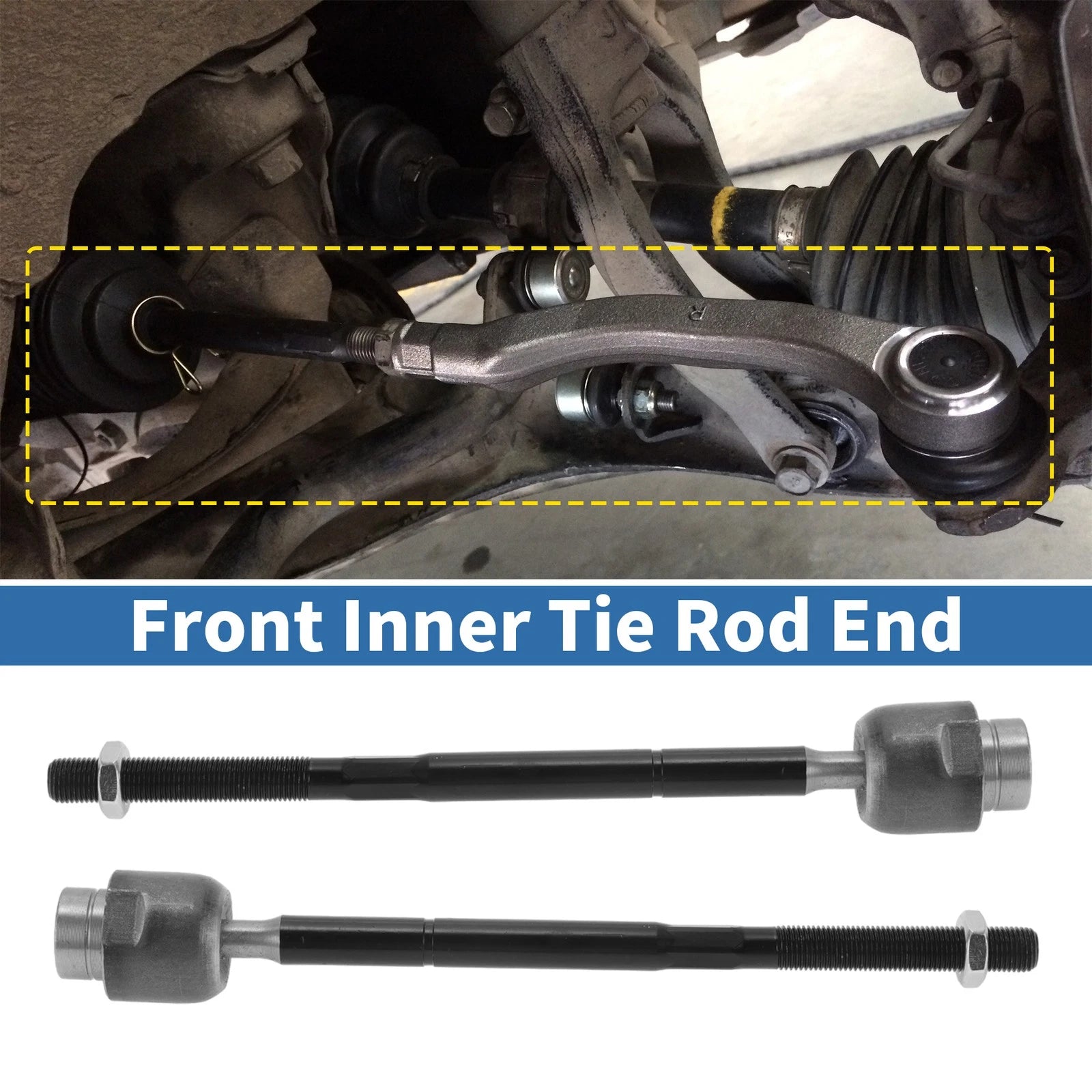 Front Inner Tie Rod End Links Replacement Pair for Pontiac G6 (2005–2010)