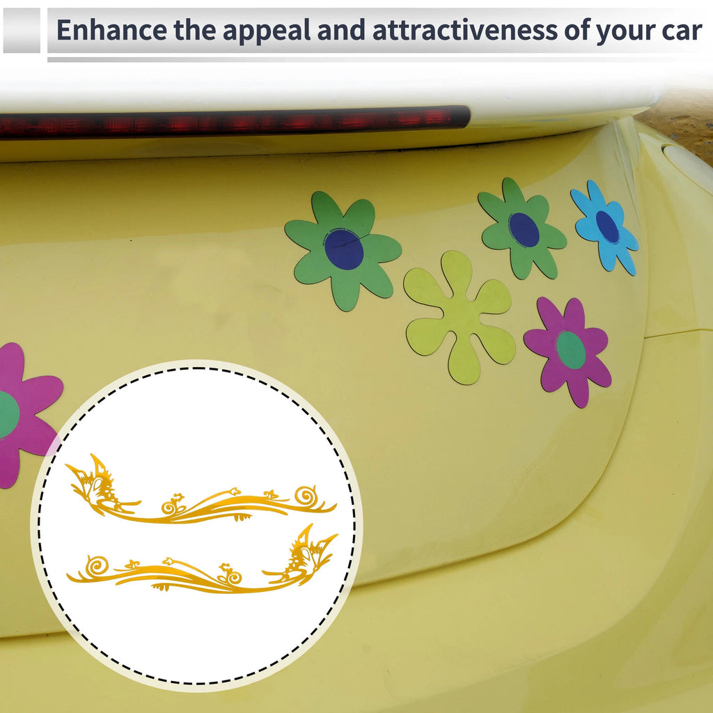 Reflective Bumper Decal for - Yellow Butterfly Pattern