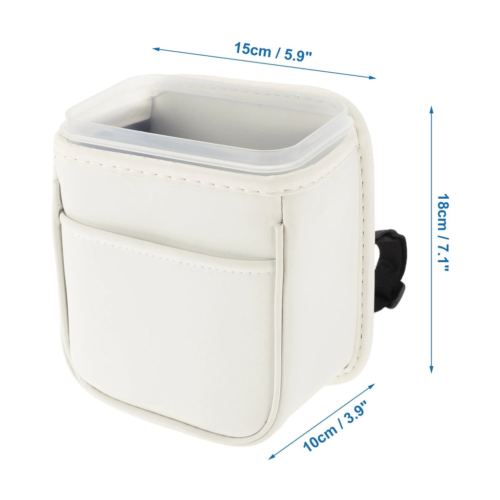 Car Trash Can for Universal Vehicles (Portable, Hanging, White)