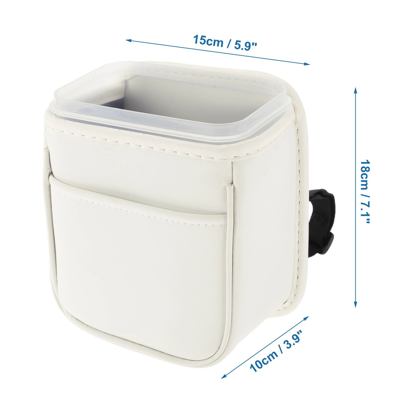Car Trash Can for Universal Vehicles (Portable, Hanging, White)