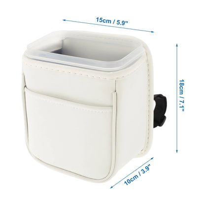 Car Trash Can for Universal Vehicles (Portable, Hanging, White)