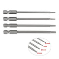 Set of 4 Hex Shank Magnetic Screwdriver Bits for (1.5/2.0/2.5/3.0mm)