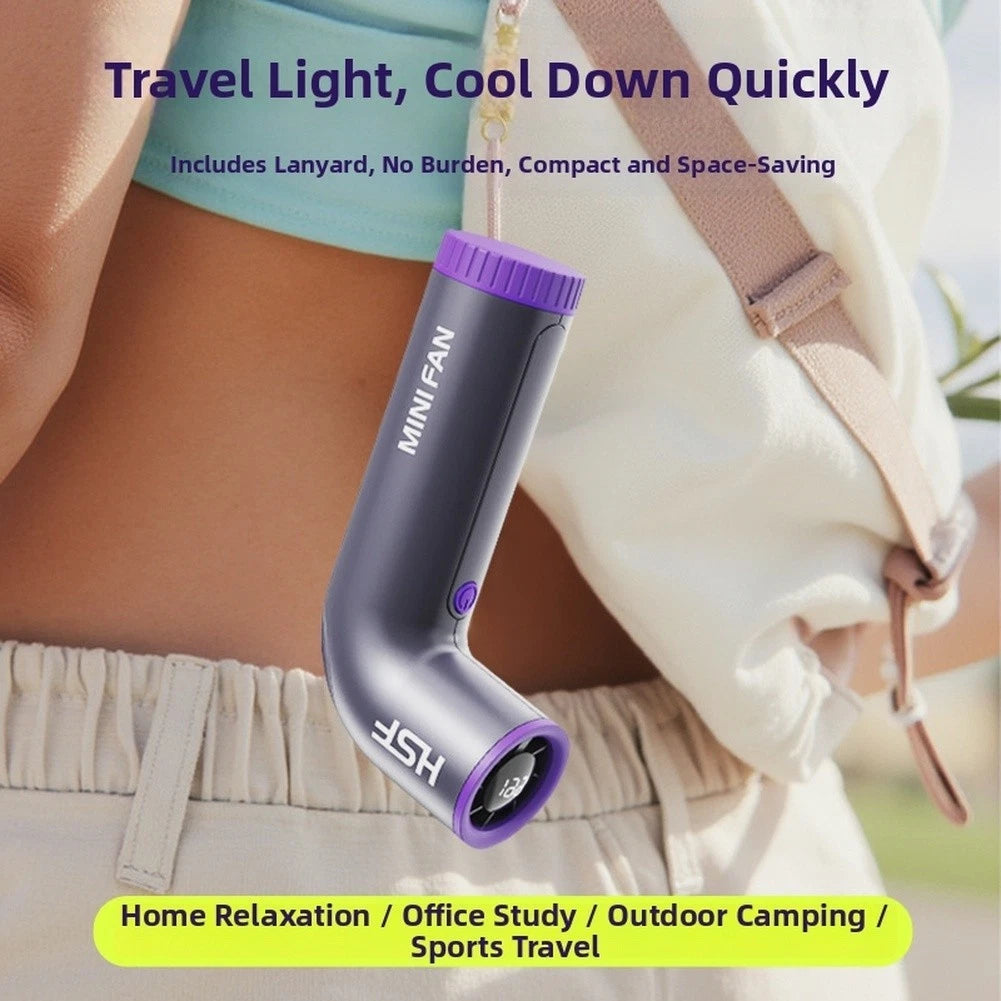 Handheld Fan with USB Charging & Battery Indicator (1-199 Speeds)