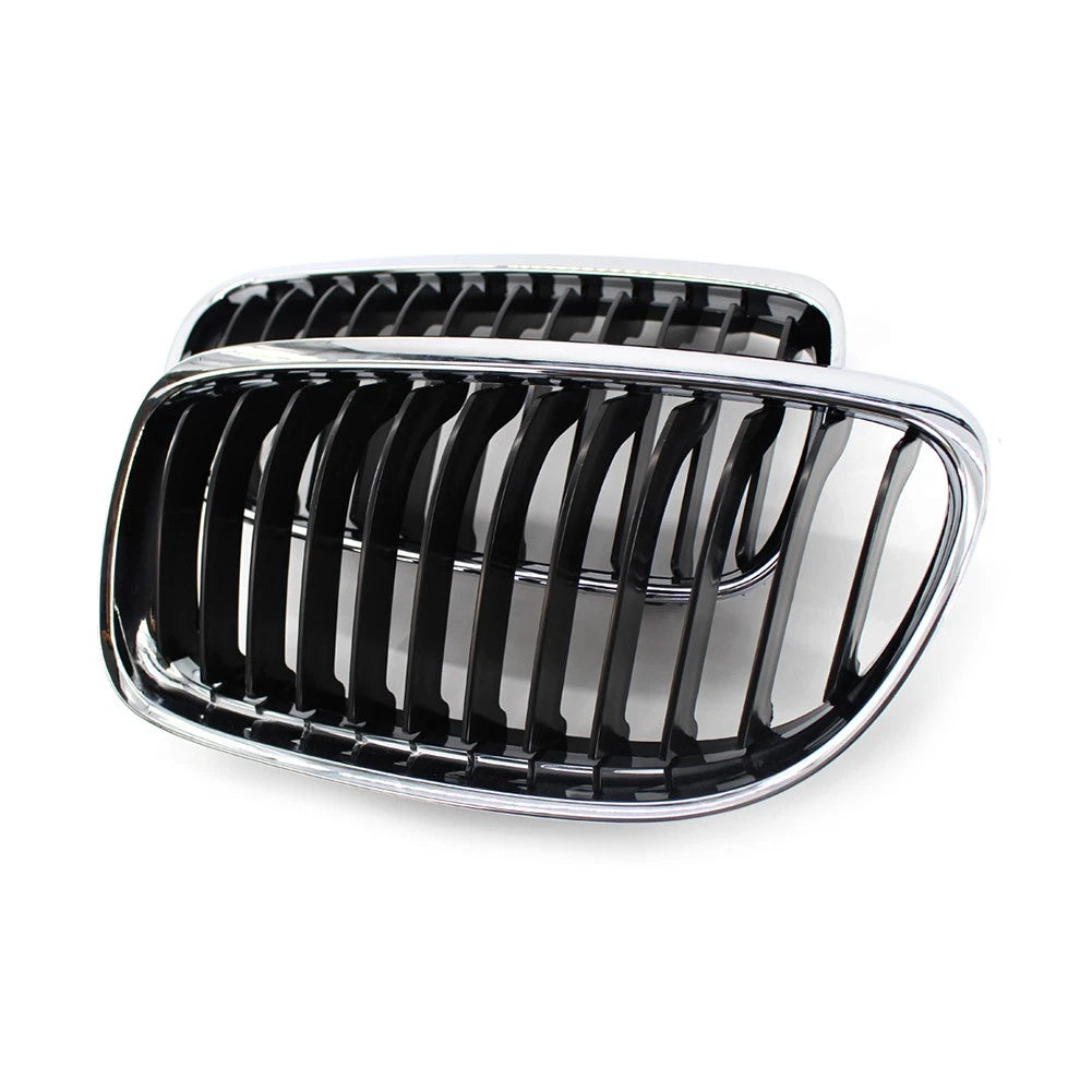 2pcs Front Kidney Grille Chrome Black For BMW E90 E91 LCI 328i 335i 2009-2011 10
