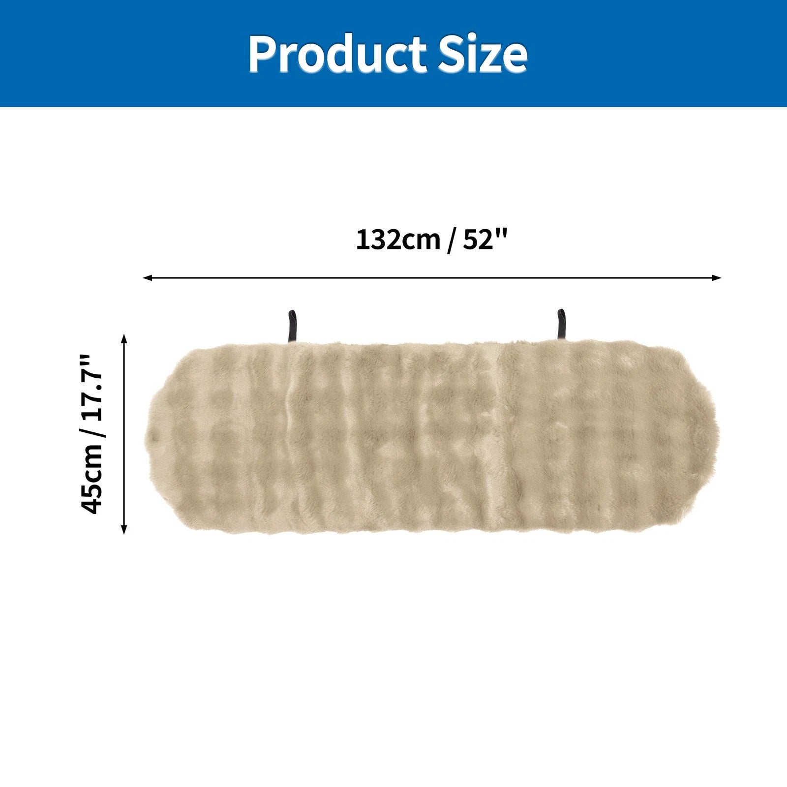 Back Seat Cover for - Khaki Bubble Fleece Protector