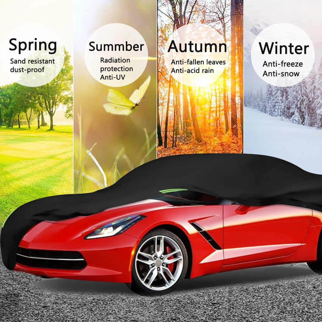 Full Car Cover for Chevy Corvette C8 (2020–2023) UV Snow Dust Rain Resistant