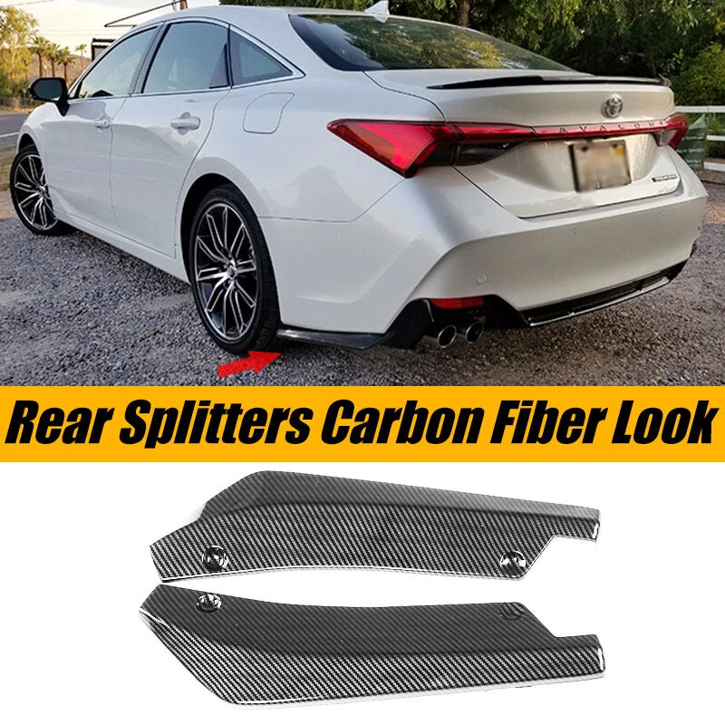 Carbon Look Rear Bumper Splitter Diffuser Canards for Infiniti G37 Q50 Q60 Q70