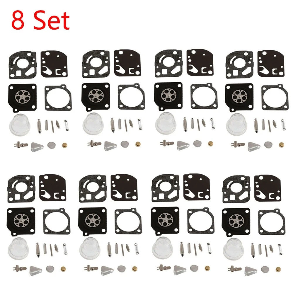 Set of 8 Carburetor Gasket Parts Kit for Zama C1Q C1U RB-47 Chainsaw