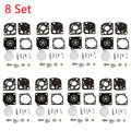Set of 8 Carburetor Gasket Parts Kit for Zama C1Q C1U RB-47 Chainsaw