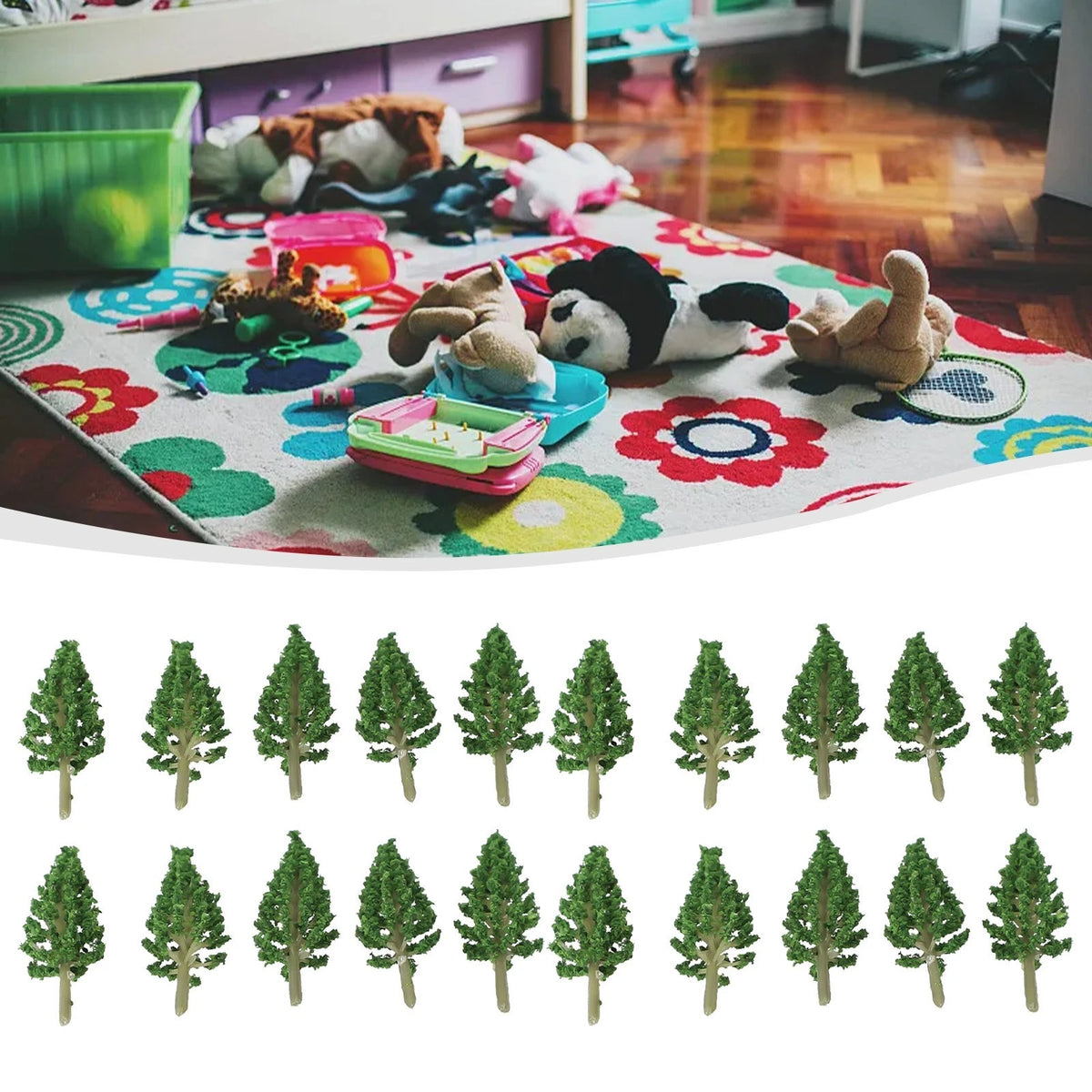 Set of 4 Practical Model Trees for Diorama Scenery