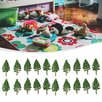 Set of 4 Practical Model Trees for Diorama Scenery