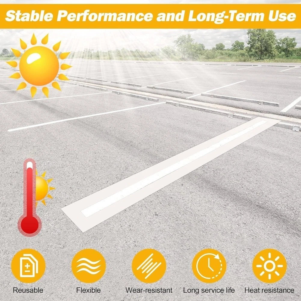 4x 88 Inch Parking Line Stencil Heavy Duty Silicone for Commercial Use