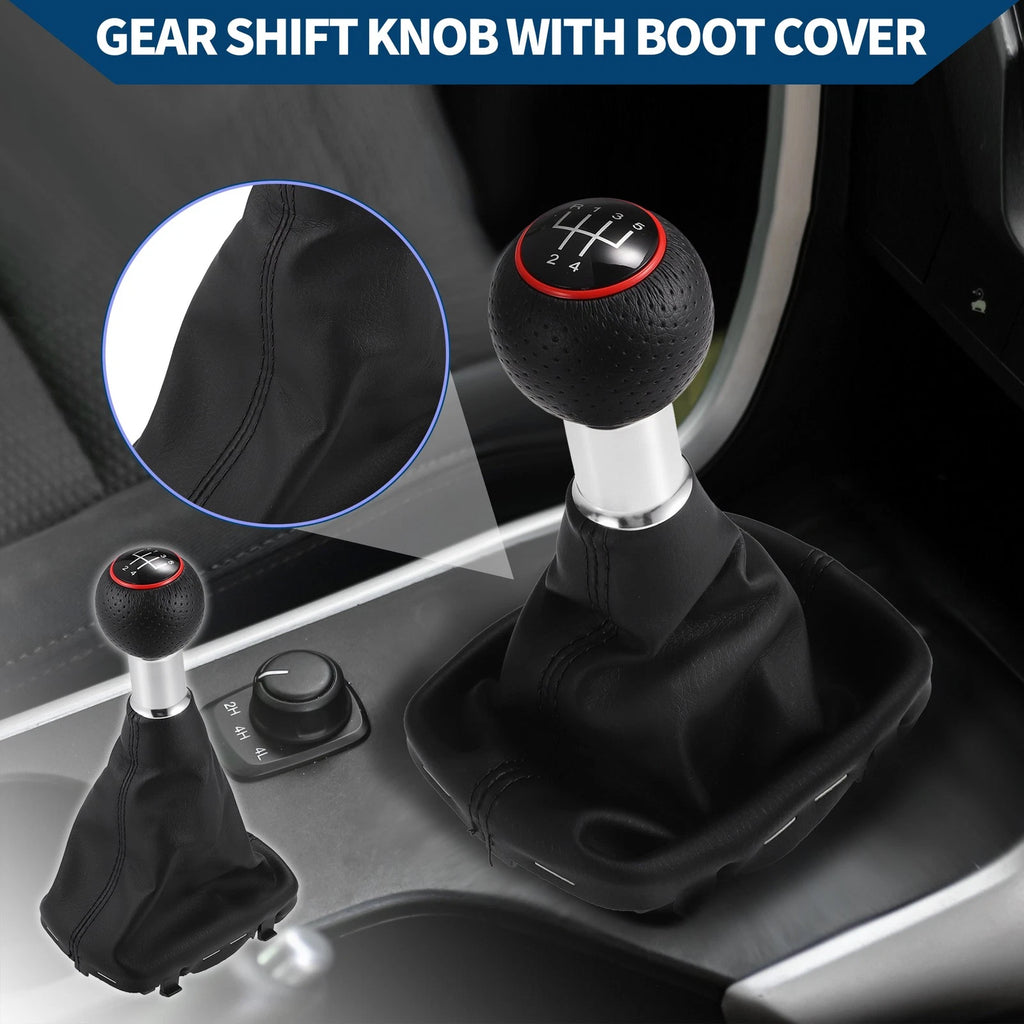5 Speed Gear Shift Knob with Dust Cover for Audi A3 (2000–2003) Black