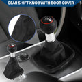 5 Speed Gear Shift Knob with Dust Cover for Audi A3 (2000–2003) Black