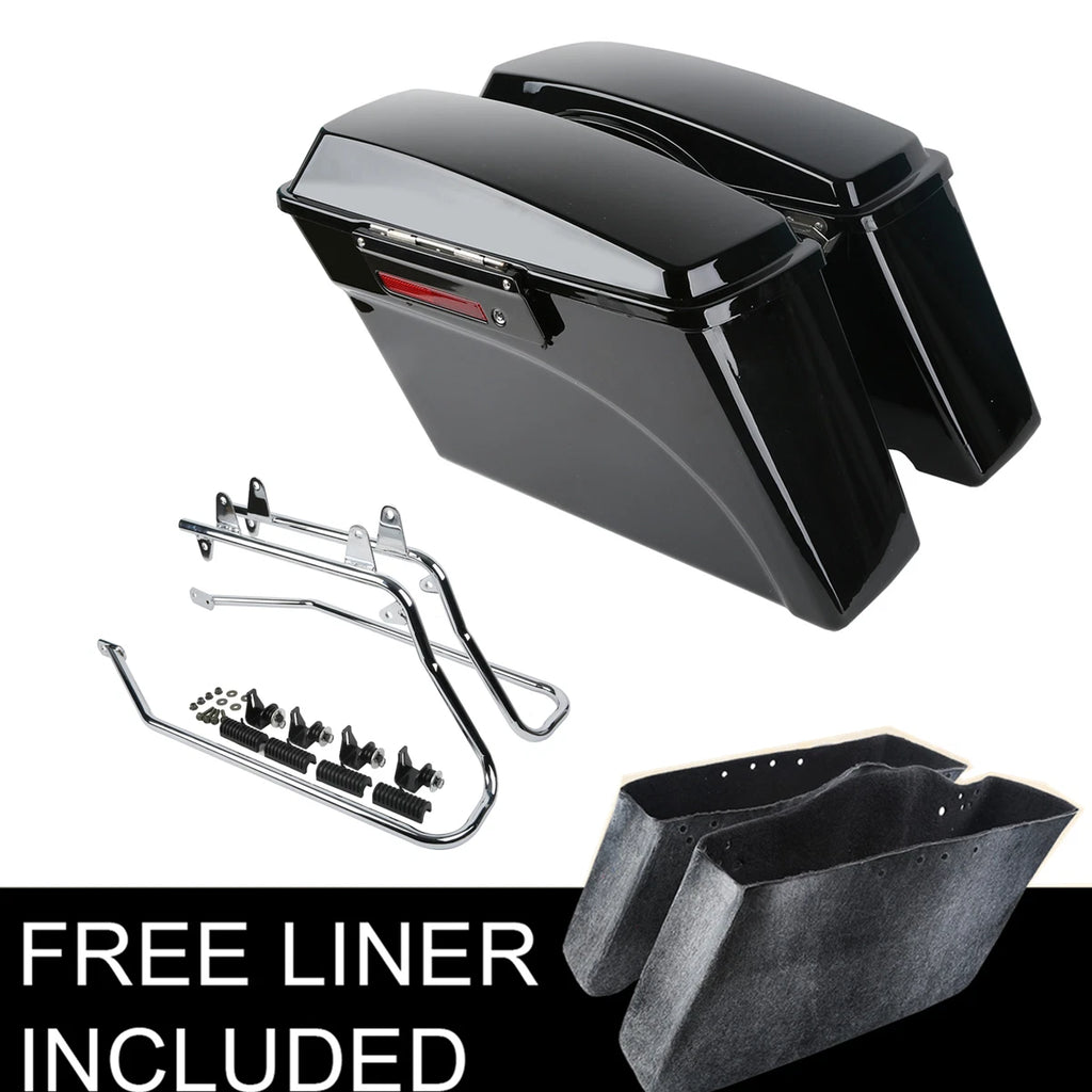 Hard Saddlebags & Conversion Bracket for Harley Heritage Softail Fatboy (1984–2017)