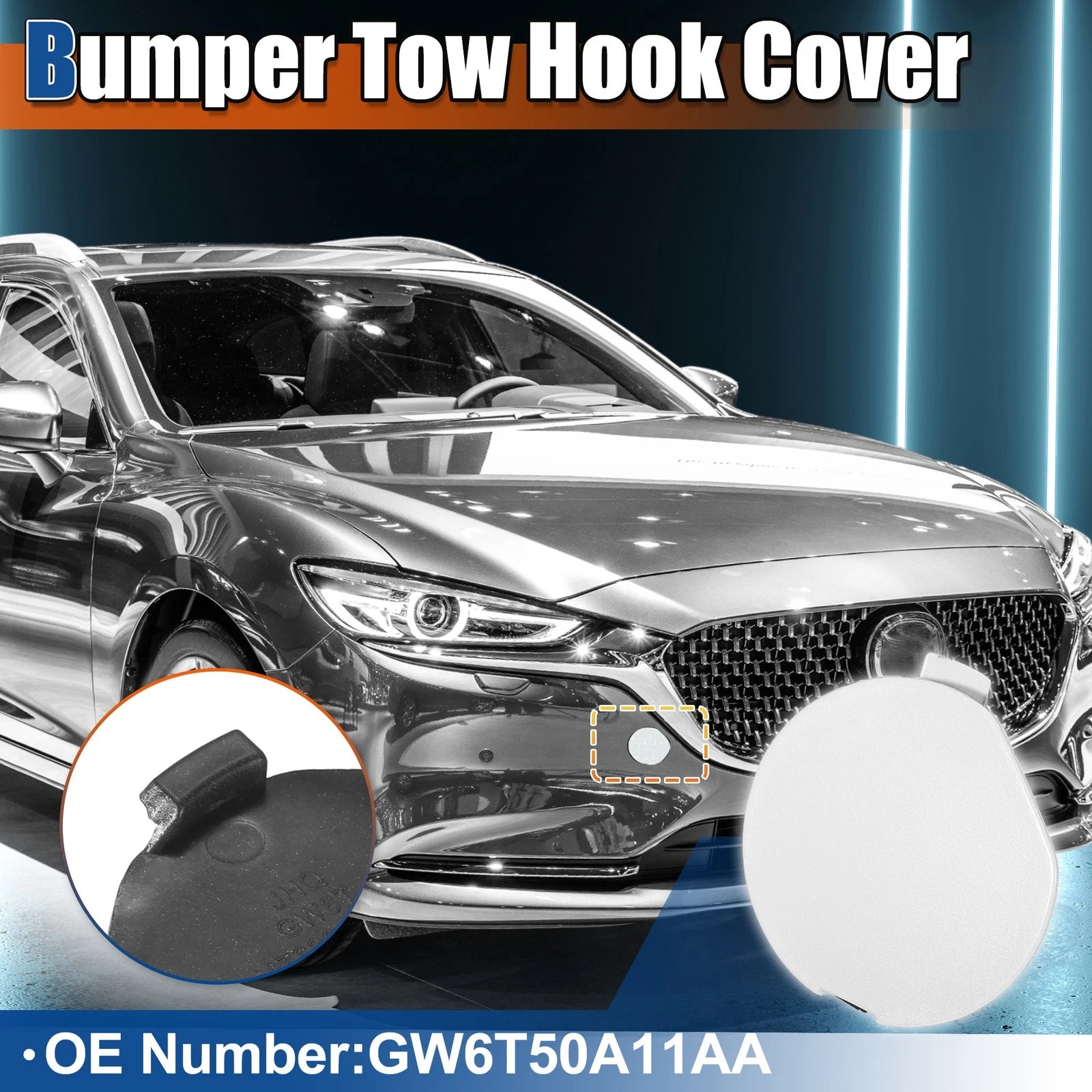 Front Tow Hook Cover Replacement for Mazda 6 Atenza 2018–2021
