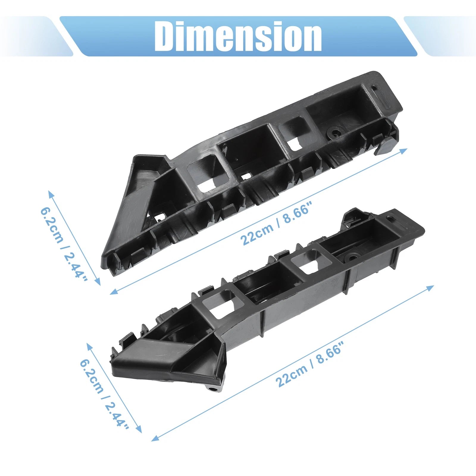 Pair Front Left Right Bumper Cover Brackets Replacement for Volkswagen (2010–2019)