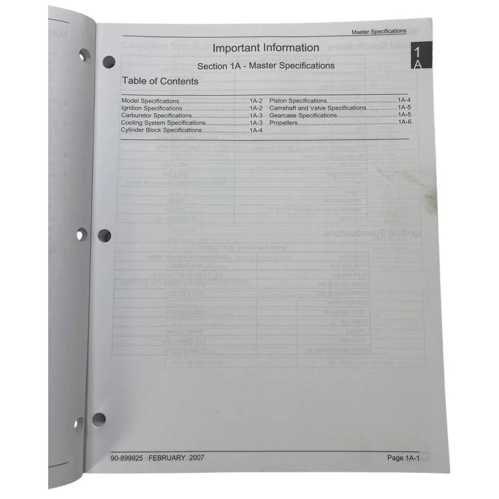 Service Manual for Mercury 90-899925 2.5/3.5 FourStroke (2007)