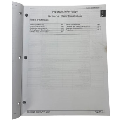 Service Manual for Mercury 90-899925 2.5/3.5 FourStroke (2007)
