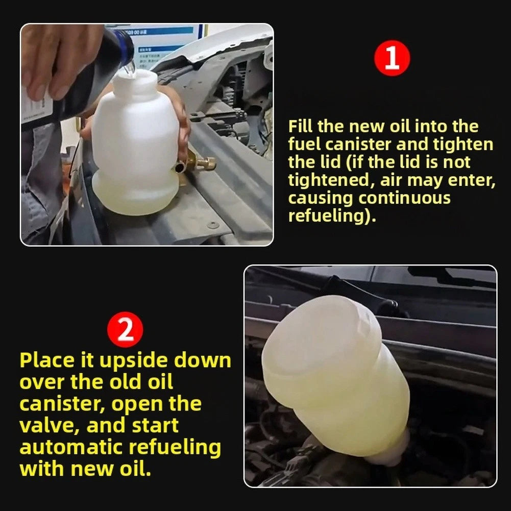 Leakproof Brake Fluid Bottle with Metal Spout and Measurement Scale