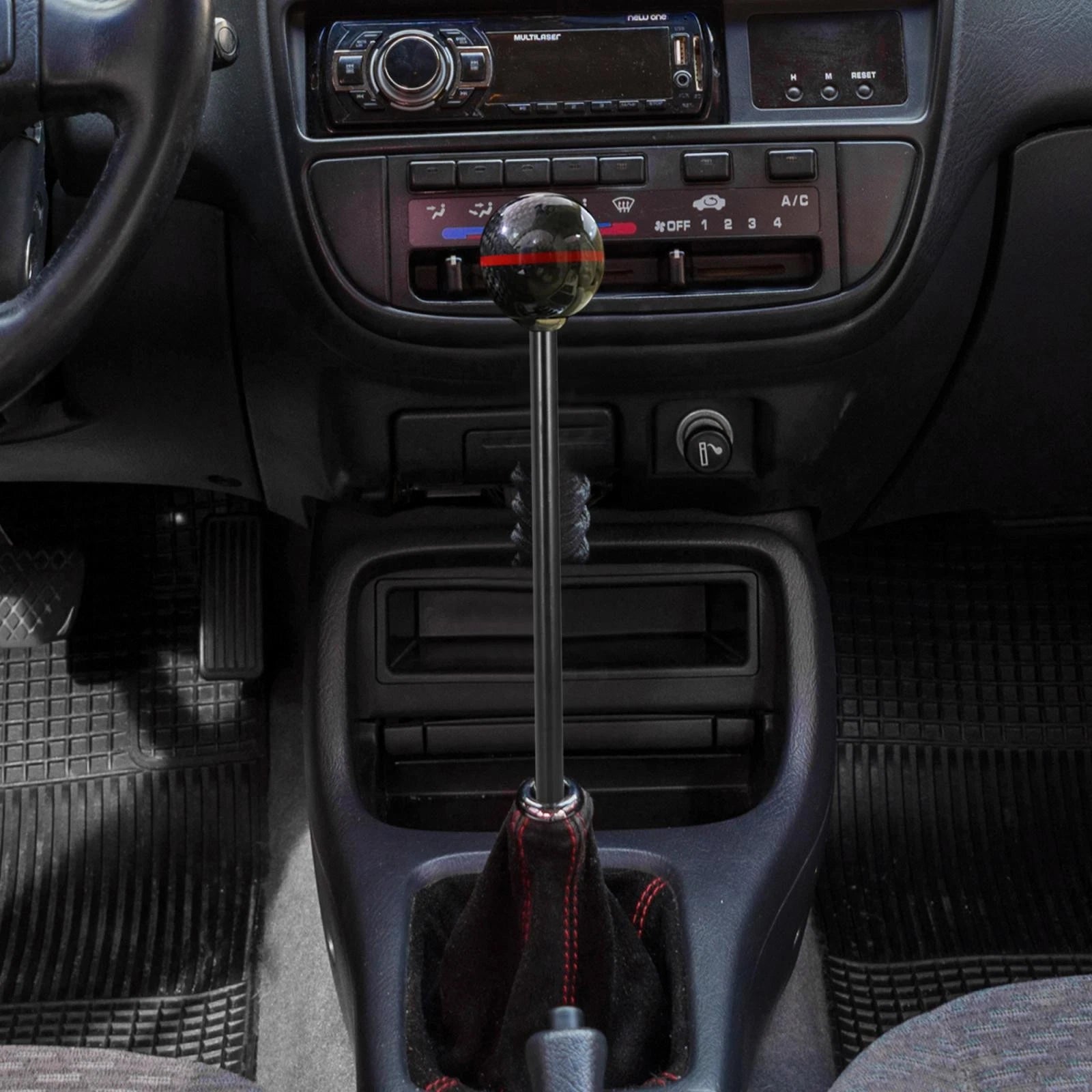 Gear Shift Knob Extender Lever Replacement for Mitsubishi M10x1.25 (Black)