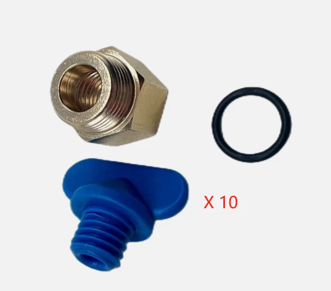 10X Drain Plug Kit for MerCruiser 4 Cylinder (22-862557, 22-806608A1, 25-62706)