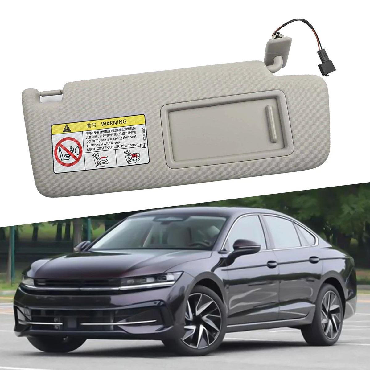 Sun Visor Panel W/Mirror for Golf MK7, Passat B8 (2015–2021)