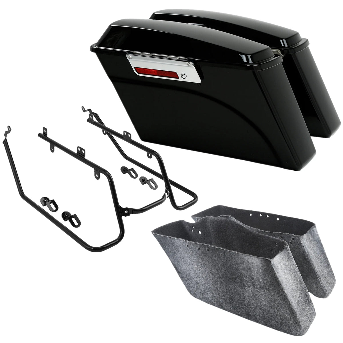 Hard Saddlebags & Conversion Brackets for Harley Dyna FXDF FXDB FXDC FXDL (2008–2017)