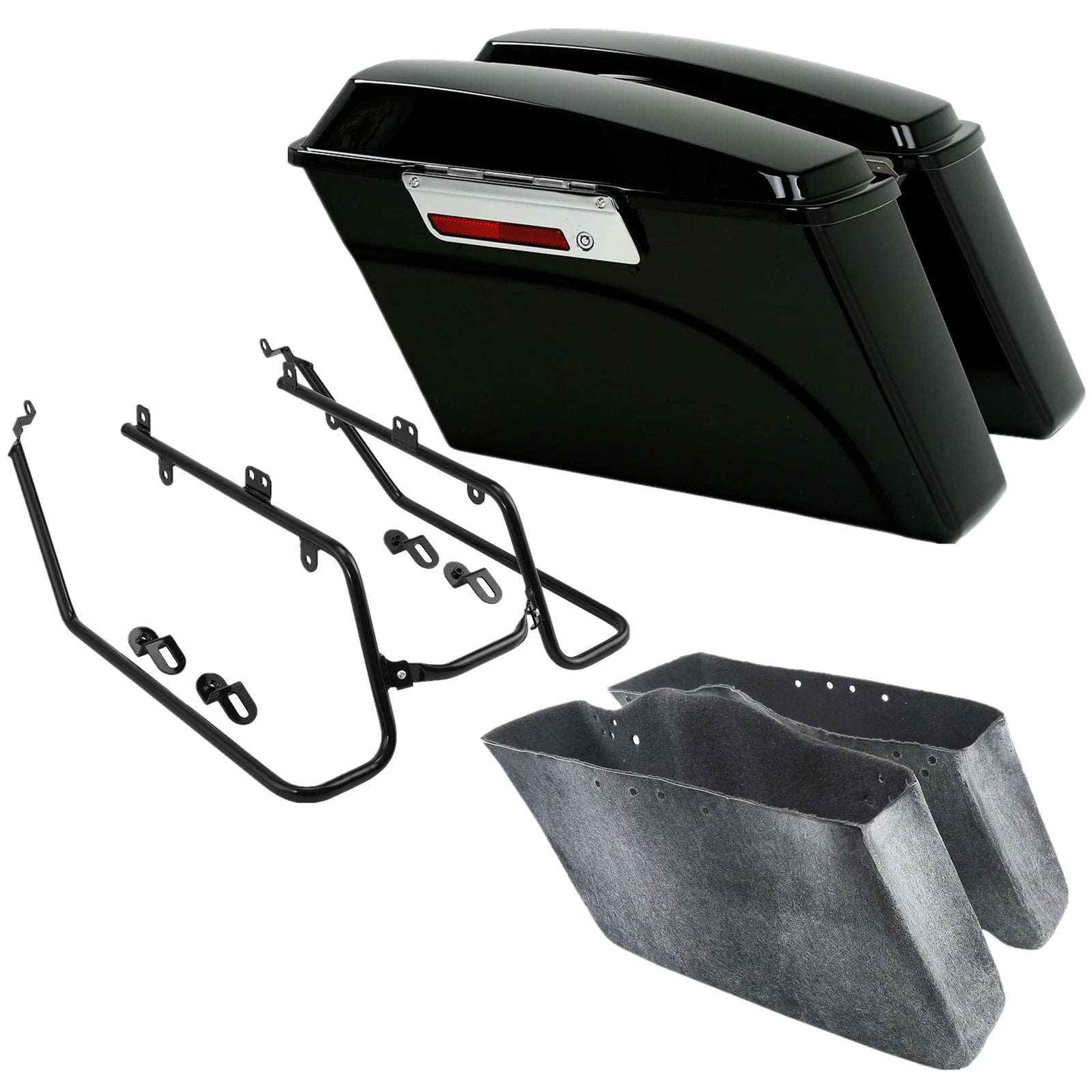 Hard Saddlebags & Conversion Brackets for Harley Dyna FXDF FXDB FXDC FXDL (2008–2017)