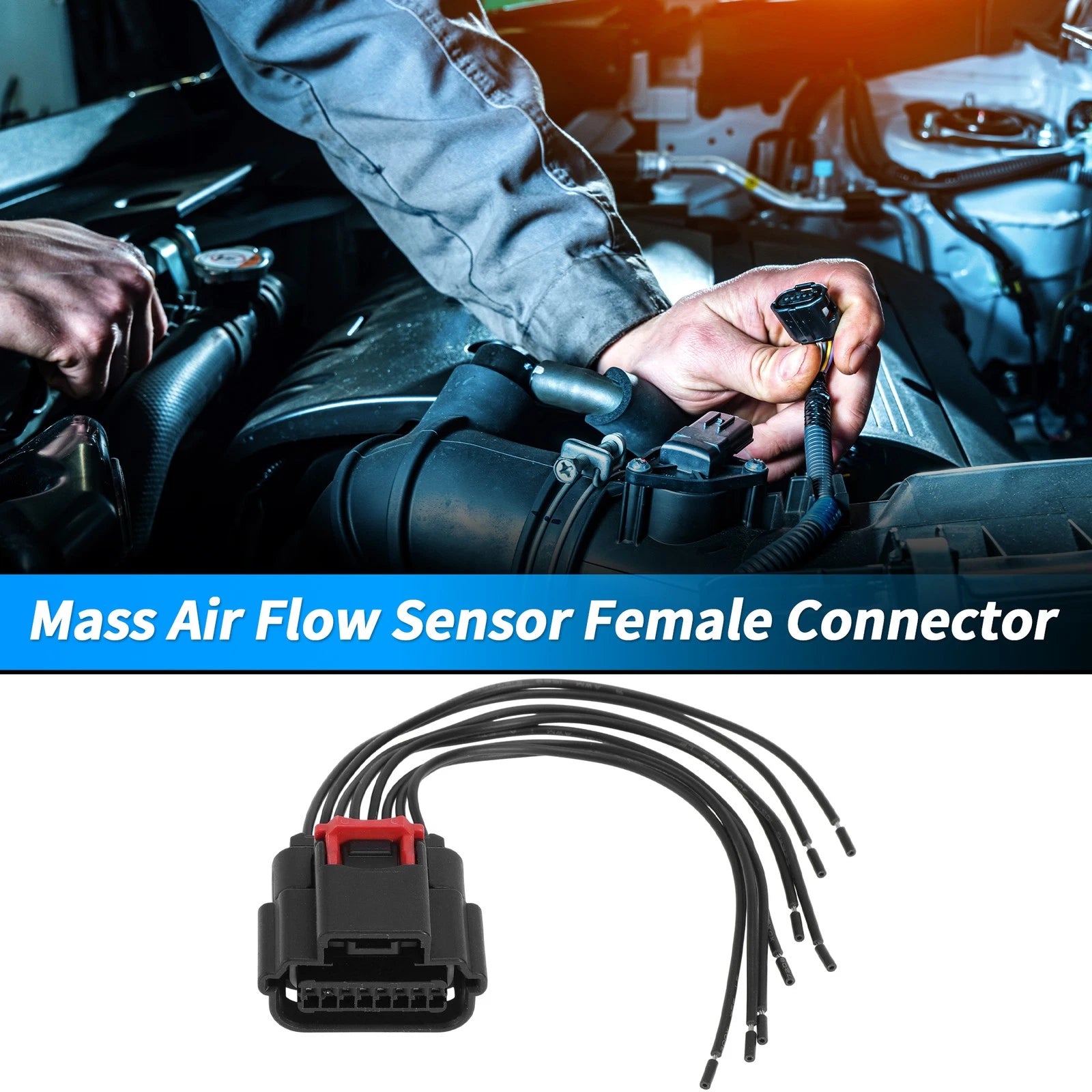 Mass Air Flow Sensor Connector Plug Pigtail Harness for Cadillac