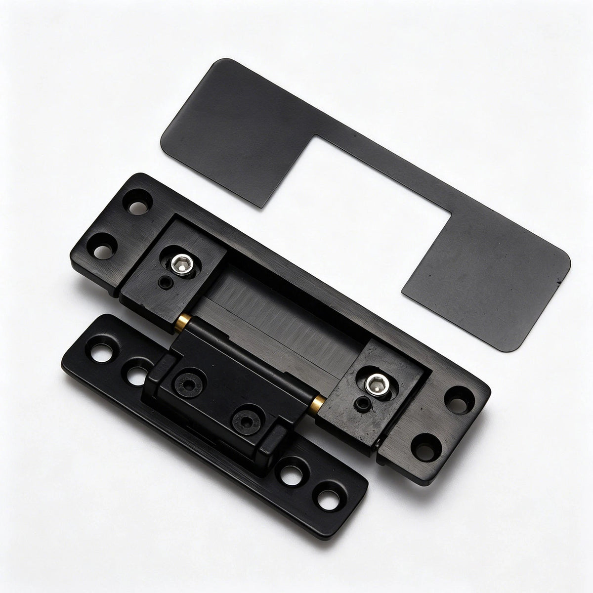 Adjustable Hidden Door Hinges for Cabinet (Zinc Alloy, Black)