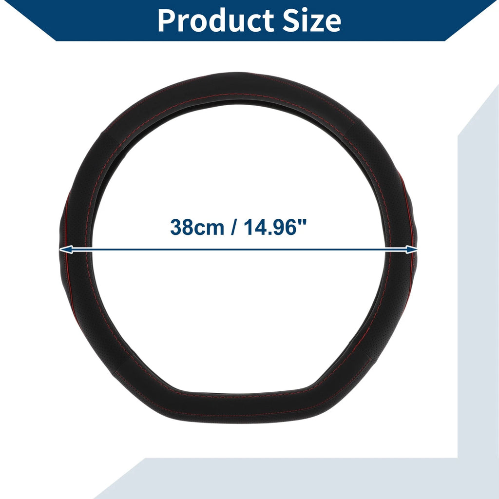 Rubber Steering Wheel Cover for Universal Fit (14.96")