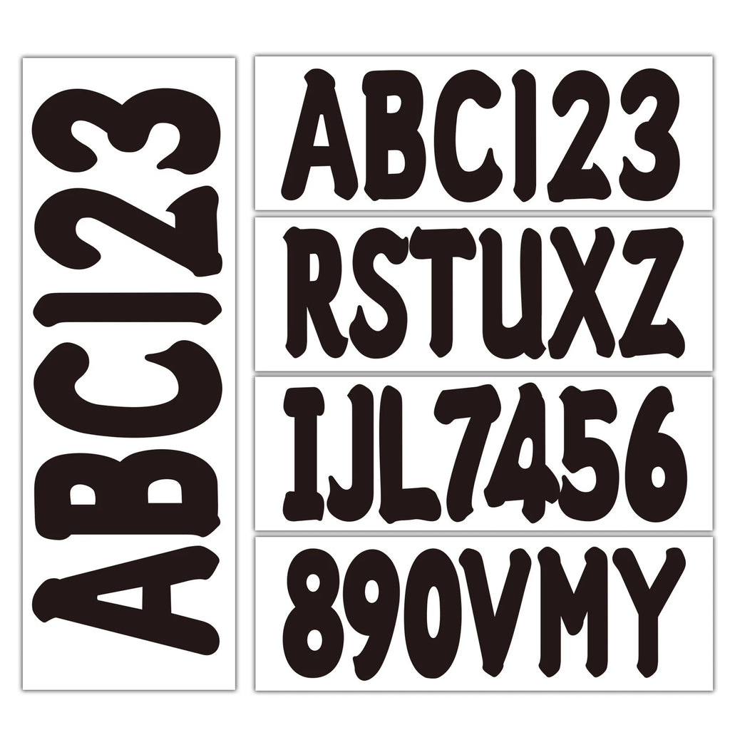 Set of 4 Boat Hull Identification Registration Kits A-Z & 0-9 for Marine Vehicle