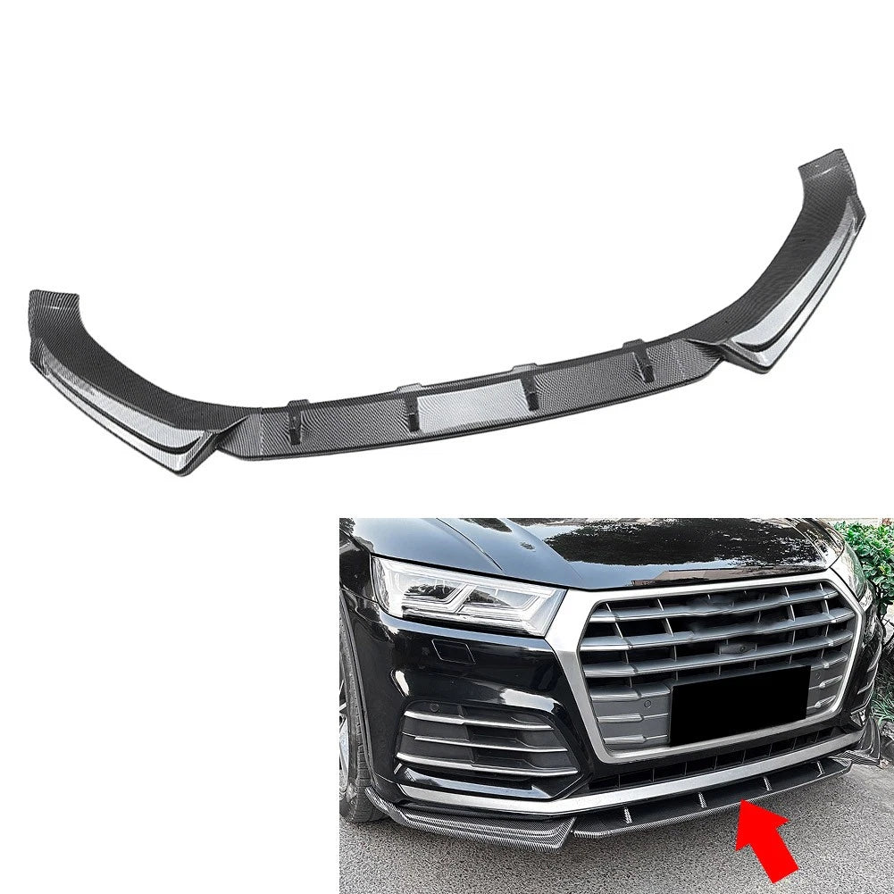Front Bumper Lip Spoiler Splitter For Audi Q5 SQ5 2018-2020