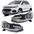 Set of 2 Headlight Assembly for Chevy Trax (2017–2019) Halogen with LED DRL