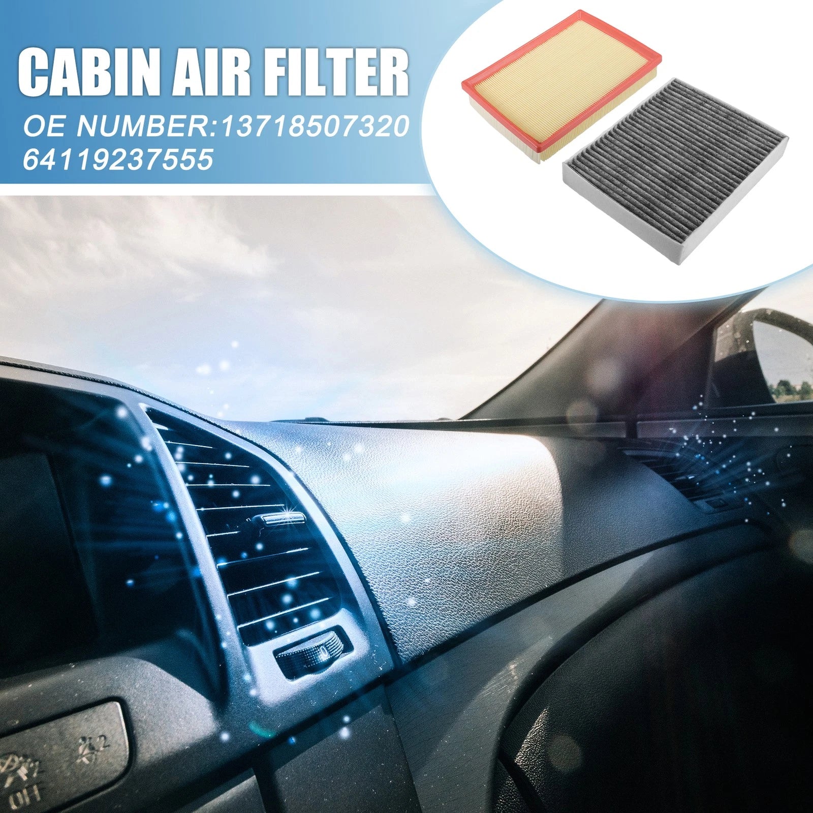 Car Cabin Air Filter Replacement Set for BMW 328i (2014–2016)