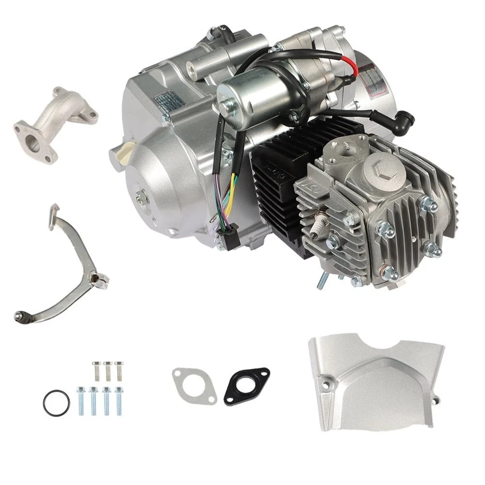 125cc 4-Stroke ATV Engine Motor 3-Speed Semi Auto w/Reverse for ATV Quad
