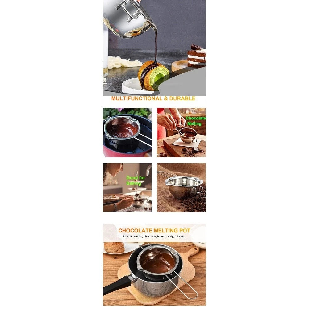 Compact Stainless Steel Melting Pot for Chocolate Candy 400ml