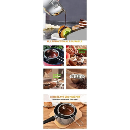 Compact Stainless Steel Melting Pot for Chocolate Candy 400ml