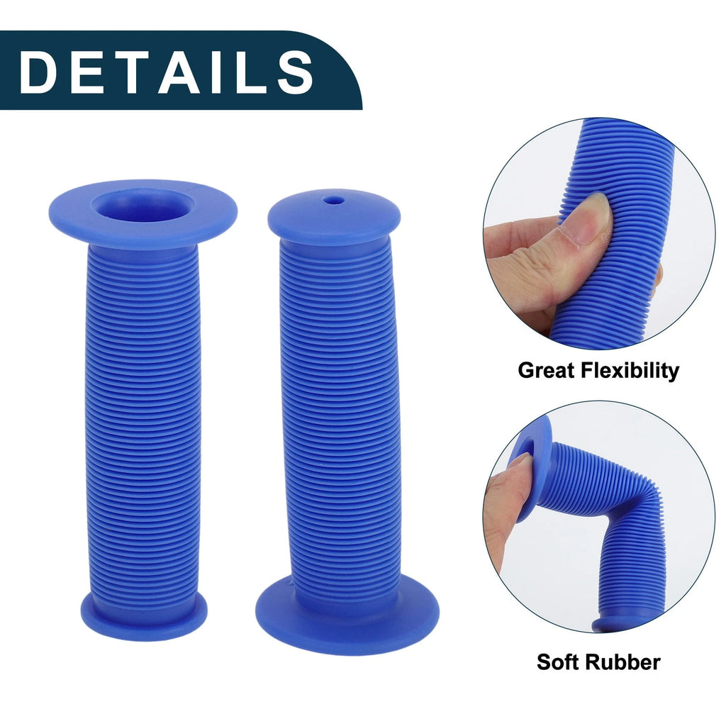 Bike Handlebar Grip Cover 110mm Soft End Grips Protector Pair for Blue