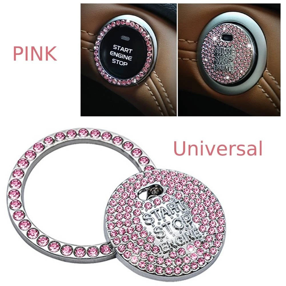 Tape for crystal Sticker Button Car Engine Ignition Chrome Metal